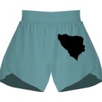 Ladies Flowy Overlay Shorts Thumbnail