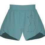 Ladies Flowy Overlay Shorts Thumbnail