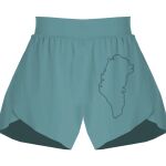 Ladies Flowy Overlay Shorts Thumbnail