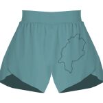 Ladies Flowy Overlay Shorts Thumbnail