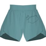 Ladies Flowy Overlay Shorts Thumbnail