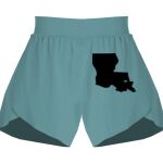 Ladies Flowy Overlay Shorts Thumbnail