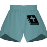 Ladies Flowy Overlay Shorts Thumbnail