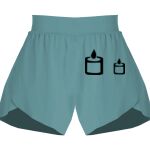 Ladies Flowy Overlay Shorts Thumbnail