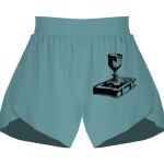 Ladies Flowy Overlay Shorts Thumbnail