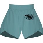 Ladies Flowy Overlay Shorts Thumbnail