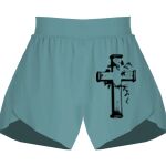 Ladies Flowy Overlay Shorts Thumbnail