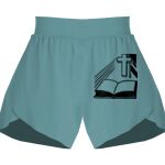 Ladies Flowy Overlay Shorts Thumbnail