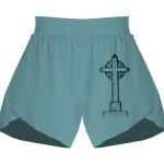 Ladies Flowy Overlay Shorts Thumbnail