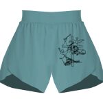 Ladies Flowy Overlay Shorts Thumbnail