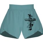 Ladies Flowy Overlay Shorts Thumbnail