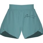 Ladies Flowy Overlay Shorts Thumbnail