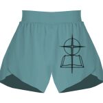 Ladies Flowy Overlay Shorts Thumbnail