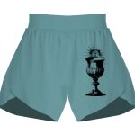 Ladies Flowy Overlay Shorts Thumbnail