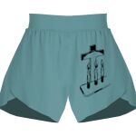 Ladies Flowy Overlay Shorts Thumbnail