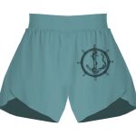 Ladies Flowy Overlay Shorts Thumbnail