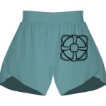 Ladies Flowy Overlay Shorts Thumbnail