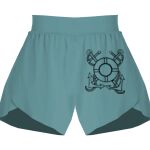 Ladies Flowy Overlay Shorts Thumbnail