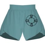 Ladies Flowy Overlay Shorts Thumbnail