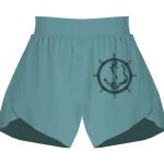 Ladies Flowy Overlay Shorts Thumbnail