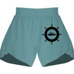 Ladies Flowy Overlay Shorts Thumbnail