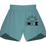 Ladies Flowy Overlay Shorts Thumbnail