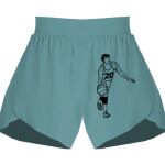 Ladies Flowy Overlay Shorts Thumbnail