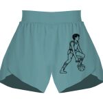 Ladies Flowy Overlay Shorts Thumbnail