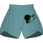 Ladies Flowy Overlay Shorts Thumbnail