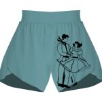 Ladies Flowy Overlay Shorts Thumbnail