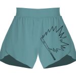 Ladies Flowy Overlay Shorts Thumbnail