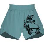 Ladies Flowy Overlay Shorts Thumbnail