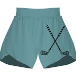 Ladies Flowy Overlay Shorts Thumbnail