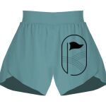 Ladies Flowy Overlay Shorts Thumbnail