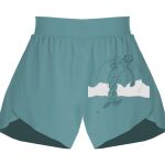 Ladies Flowy Overlay Shorts Thumbnail
