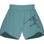 Ladies Flowy Overlay Shorts Thumbnail