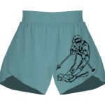 Ladies Flowy Overlay Shorts Thumbnail