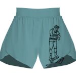 Ladies Flowy Overlay Shorts Thumbnail