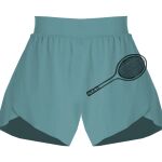 Ladies Flowy Overlay Shorts Thumbnail