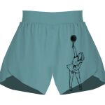 Ladies Flowy Overlay Shorts Thumbnail