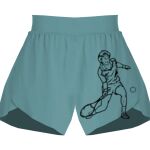 Ladies Flowy Overlay Shorts Thumbnail