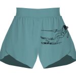 Ladies Flowy Overlay Shorts Thumbnail