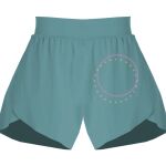 Ladies Flowy Overlay Shorts Thumbnail