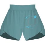 Ladies Flowy Overlay Shorts Thumbnail