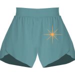 Ladies Flowy Overlay Shorts Thumbnail