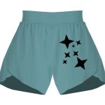 Ladies Flowy Overlay Shorts Thumbnail