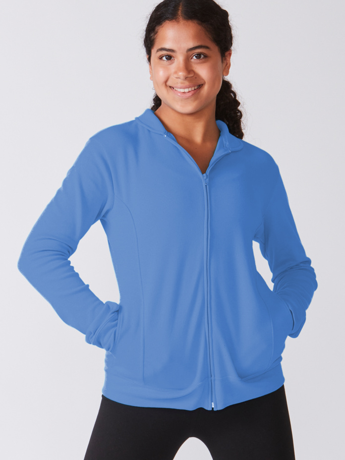 Studio Essentials Ladies Economy Cotton/Spandex Yoga Jacket Thumbnail