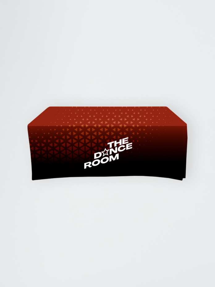 Full-Out Table Cloth - 8' Table, Drape Style, 3 sided, Open Back Thumbnail