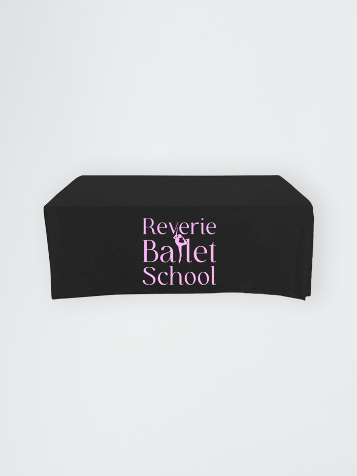 Polycotton Twill Table Throw - 8' Table, Drape style, 3 sided, Open Back Thumbnail