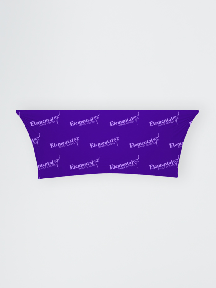 Full-Out Stretch Curved Fit Table Throw - 8ft table, 4 sided, Closed back Thumbnail